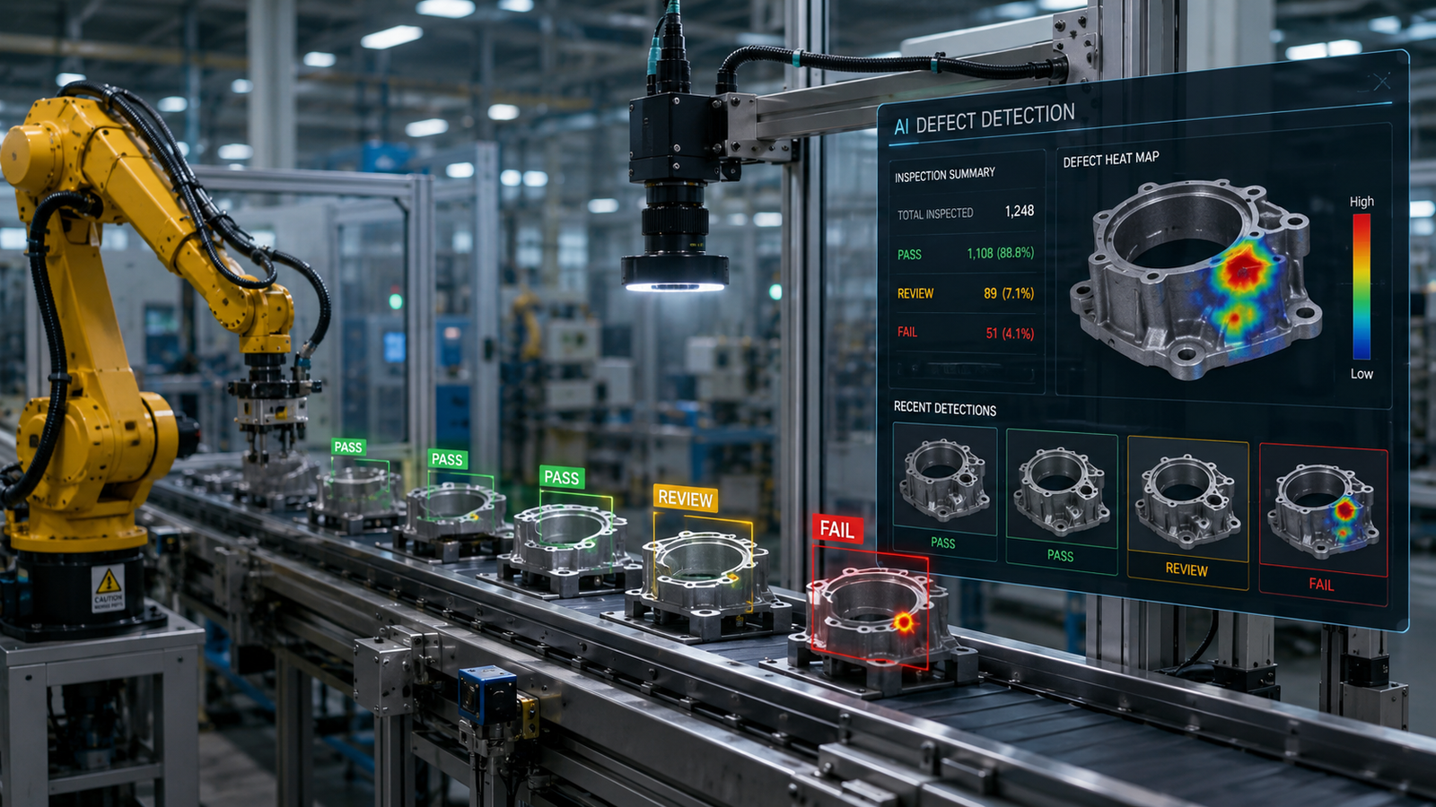 Automated inspection in a factory setting
